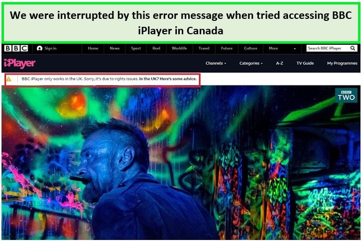 BBC-iplayer-Canada-error-message-without-VPN