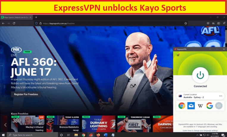 expressvpn-unblocked-kayo-sports-in-canada
