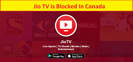 Jio TV blocked in Canada