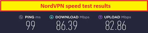 NordVPN speed test for SuperSport in Canada