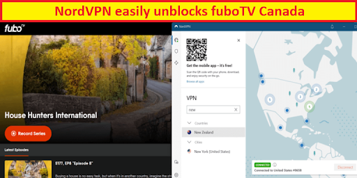 NordVPN unblocks FuboTV in Canada