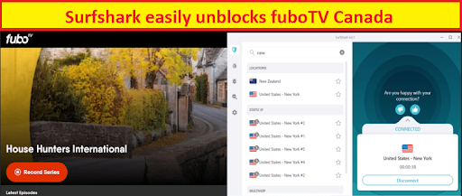 SurfShark unblocks FuboTV in Canada