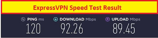 ExpressVPN Speed Test Result for Magnolia Network