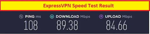ExpressVPN Speed Test for Outside TV in Canada