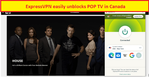 ExpressVPN unblocks POP TV in Canada