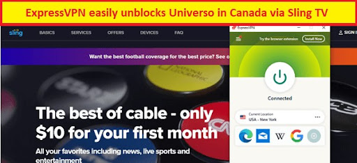 ExpressVPN unblocks Universo in Canada