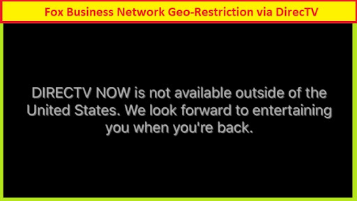 Fox Business Network Geo Restriction Error in Canada