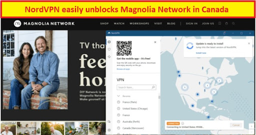 NordVPN unblocks Magnolia Network in Canada