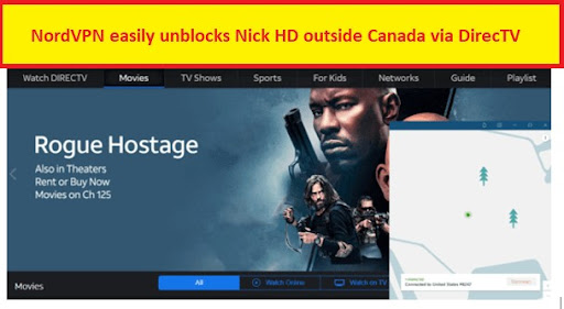 NordVPN unblocks Nick HD outside Canada