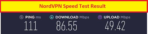 nord vpn speed test for britbox canada