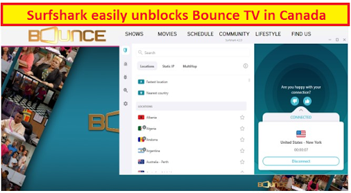 surfshark unblocks bounce tv canada