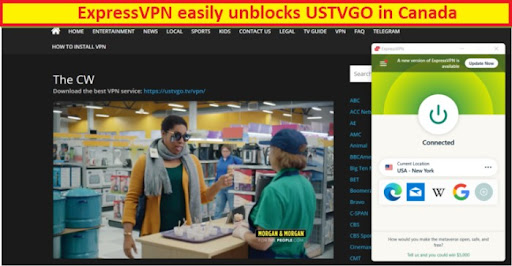 ExpressVPN unblocks USTVGO in Canada