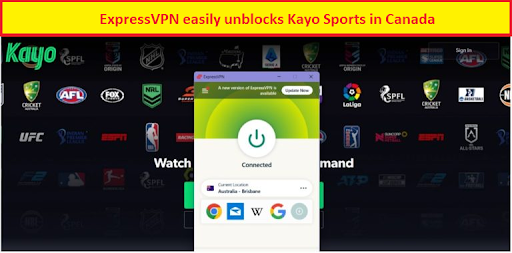 express vpn unblocks kayo sports in canada