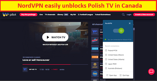 nord vpn unblocks polish tv in canada