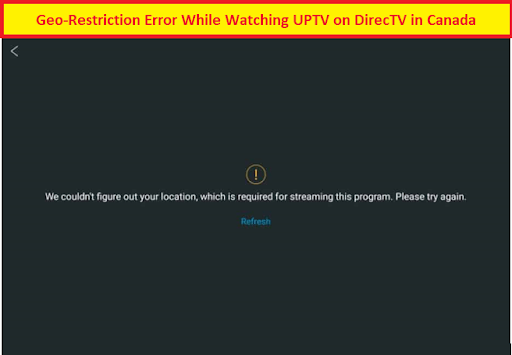 up tv geo restriction error on direct tv in canada