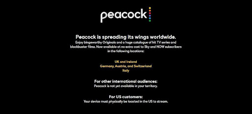 Peacock Geo Restriction Error