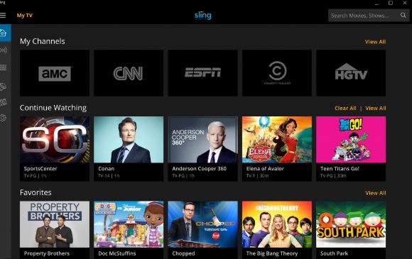 Open-Sling-TV-on-your-TV