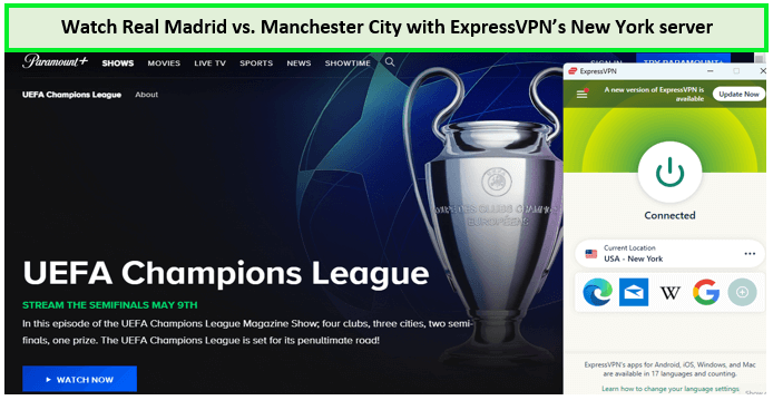 How to Watch Real Madrid vs. Manchester City (Semi-Final Leg 1) on Paramount Plus in Canada