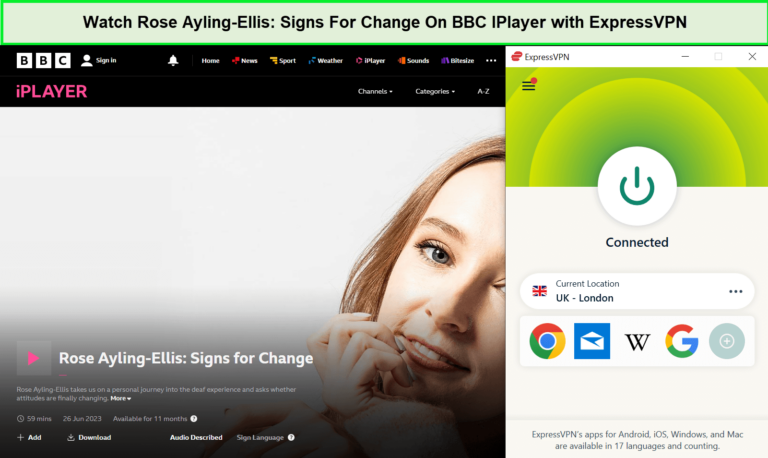 How to Watch Rose Ayling-Ellis: Signs for Change in Canada on BBC iPlayer?
