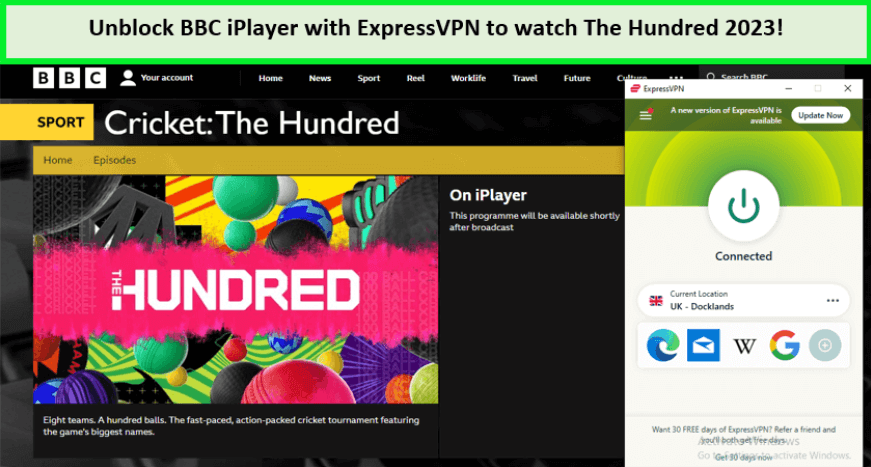 expressVPN-unblocks-cricket-the-hundred-on-BBC-iPlayer