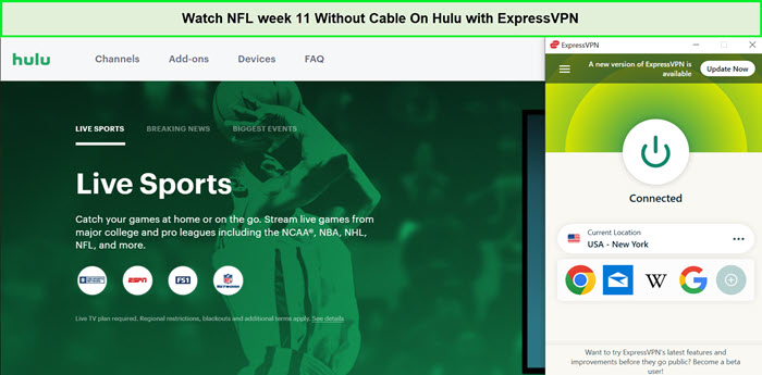 How To Watch NFL Week 11 without Cable in Canada On Hulu [Best Guide]
