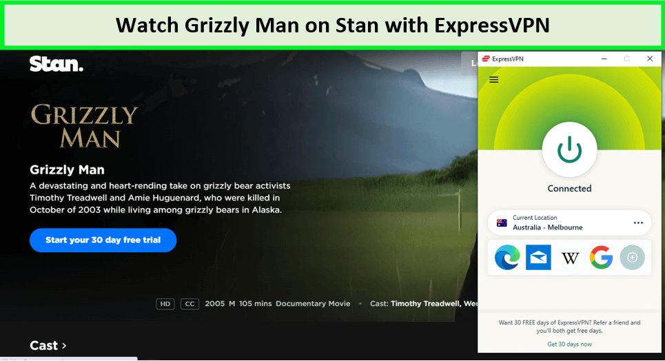How To Watch Grizzly Man in Canada on Stan